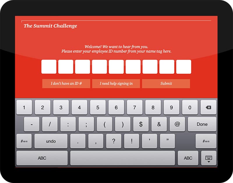 PwC convention iPad app — interface